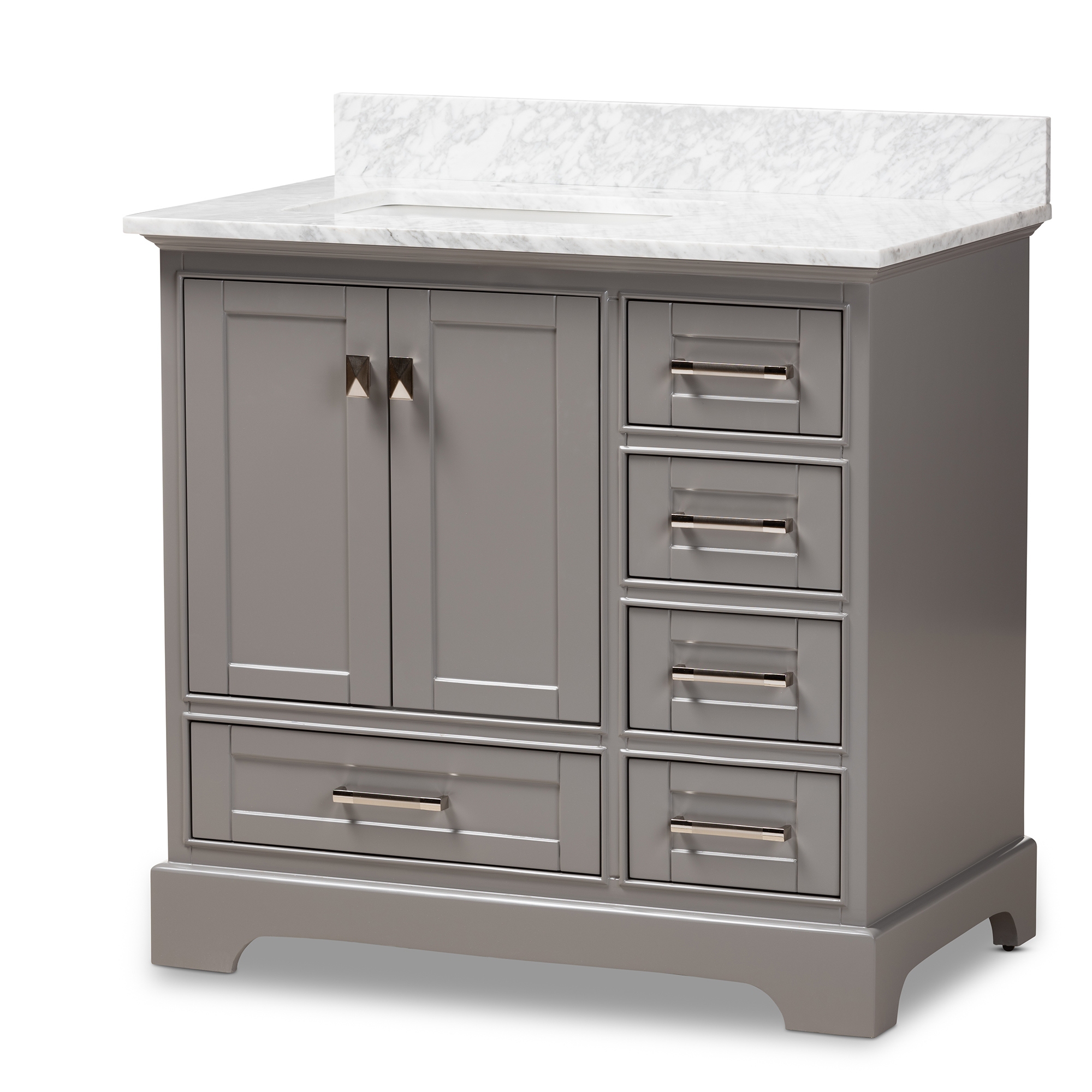 Baxton Studio Amaris 36 Inch Transitional Grey Finished Wood And