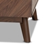 Baxton Studio Hartman Mid-Century Modern Walnut Brown Finished Wood Coffee Table - BSOLV23CFT23140WI-Columbia-CT