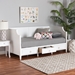 Baxton Studio Lowri Classic and Traditional White Finished Wood Twin Size 3-Drawer Daybed - BSOLowri-White-Daybed-3DW-Twin