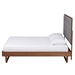 Baxton Studio Bryn Classic and Traditional Grey Fabric and Walnut Brown Finished Wood King Size Platform Bed - BSOMG9765/94043-King