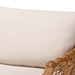 bali & pari Babette Modern Bohemian Natural Brown Rattan Arm Chair - BSODCWH 10015-Mina/White Cushions-CC