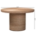 bali & pari Bistra Modern Bohemian Natural Brown Seagrass and Wood Dining Table - BSOF233-FT7-Wood & Seagrass-Dining Table