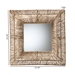 bali & pari Collice Modern Bohemian Metal and Natural Brown Seagrass Accent Wall Mirror - BSOF232-FT25-Seagrass-Mirror
