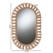 bali & pari Geona Modern Bohemian Metal and Natural Brown Seagrass Accent Wall Mirror - BSOF232-FT28-Jute-Mirror