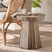 Baxton Studio Devika Modern Bohemian Two-Tone Natural and Dark Brown Bamboo End Table - BSOF232-FT57-Bamboo-End Table