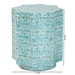 Baxton Studio Olesia Modern Bohemian Blue Mother of Pearl End Table - BSOF232-FT59-Wooden-Accent Table