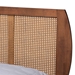 Baxton Studio Asami Mid-Century Modern Walnut Brown Finished Wood and Woven Rattan King Size 3-Piece Bedroom Set - BSOAsami-Ash Walnut Rattan-King 3PC Bedroom Set