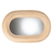 bali & pari Drucilla Modern Bohemian Natural Brown Rattan Oval Accent Wall Mirror - BSORMWH02-Rattan Mirror