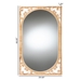bali & pari Isley Modern Bohemian Natural Brown Rattan Accent Wall Mirror - BSORMWH03-Rattan Mirror