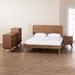 Baxton Studio Demeter Mid-Century Modern Walnut Brown Finished Wood King Size 4-Piece Bedroom Set - BSODemeter-Ash Walnut-King 4PC Bedroom Set