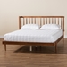 Baxton Studio Calderon Retro-Modern Walnut Brown Finished Wood Queen Size Platform Bed - BSOMG0116-Walnut- Queen