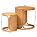 bali & pari Eldon Bohemian Honey Rattan 2-Piece Nesting End Table Set - BSOEldon-Light Honey Rattan-Nesting End Table Set