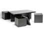Baxton Studio Prescott Modern Table and Stool Set with Hidden Storage - BSOCT-1190-CTS-1190