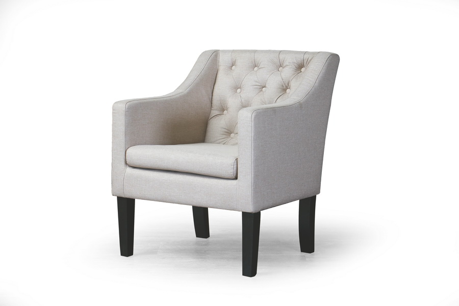 Baxton Studio Brittany Club Chair in Beige