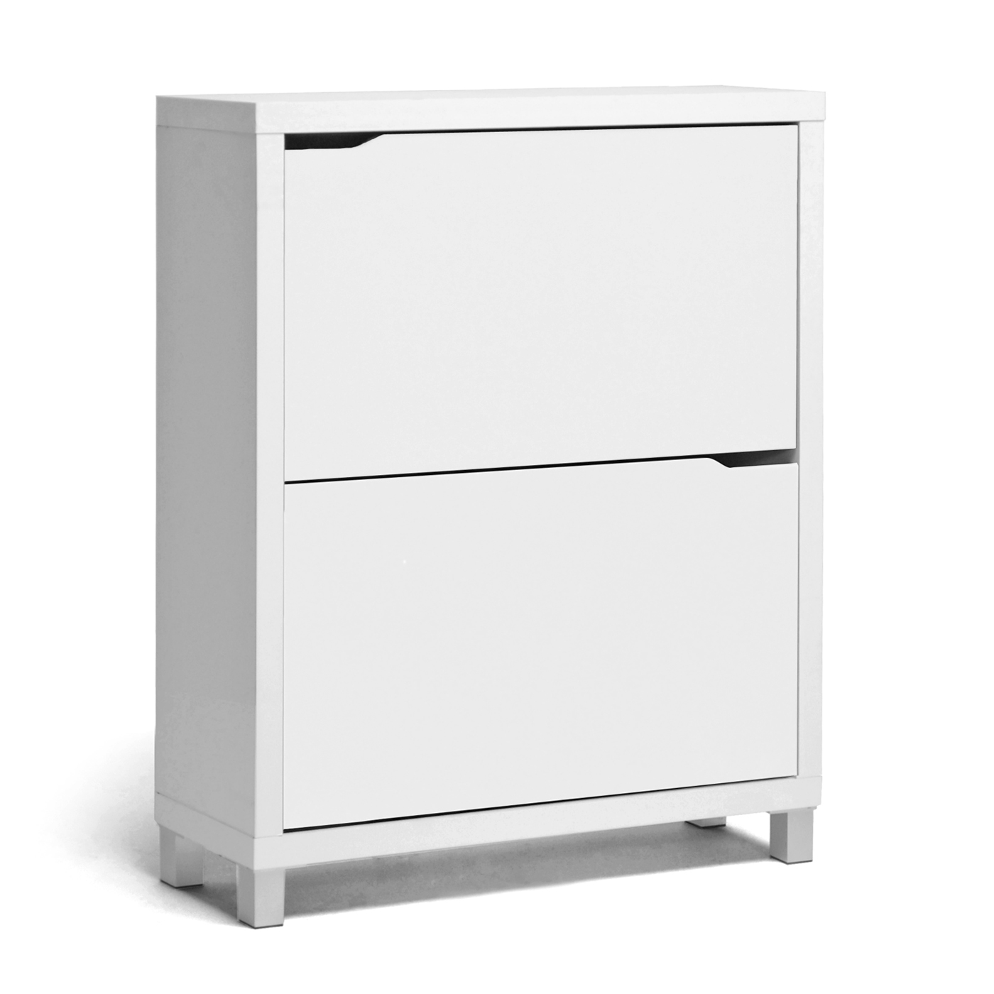 Baxton Studio Simms White Modern Shoe Cabinet