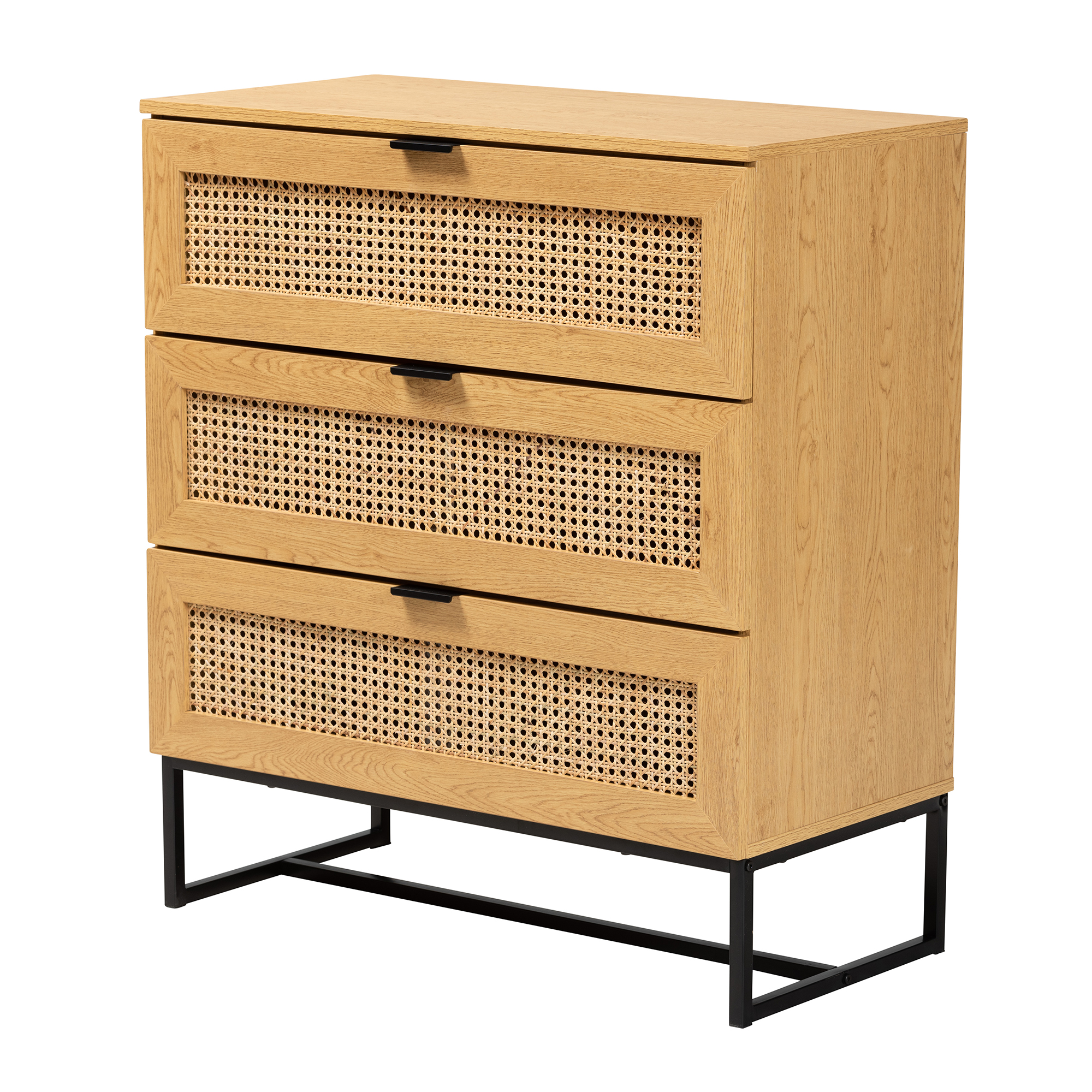 Volkan Modern 4-Drawer Metal-Framed Storage Cabinet-Multi-Colored