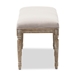 Baxton Studio Clairette Wood Traditional French Bench - BSOTSF-9303-Beige-OTTO