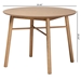 Baxton Studio Denmark Mid-Century Modern French Oak Brown Finished Rubberwood Dining Table - BSODenmark-French Oak-DT