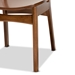 Baxton Studio Katya Mid-Century Modern Walnut Brown Finished Wood 5-Piece Dining Set - BSORH378C-Walnut-5PC Dining Set