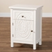 Baxton Studio Lambert Classic and Traditional White Finished Wood 1-Drawer End Table - BSOJY20B083-White-ET