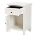 Baxton Studio Lambert Classic and Traditional White Finished Wood 1-Drawer End Table - BSOJY20B083-White-ET