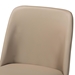 Baxton Studio Lavin Mid-Century Dark Walnut Beige Faux Leather Dining Chairs - BSORT324-CHR