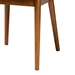 Baxton Studio Lavin Mid-Century Dark Walnut Beige Faux Leather Dining Chairs - BSORT324-CHR