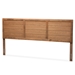 Baxton Studio Seren Mid-Century Modern Walnut Brown Finished Wood King Size Headboard - BSOMG97093-Ash Walnut-HB-King