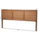 Baxton Studio Seren Mid-Century Modern Walnut Brown Finished Wood King Size Headboard - BSOMG97093-Ash Walnut-HB-King