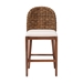 bali & pari Denver Modern Bohemian Walnut Brown Finished Acacia Wood and Seagrass Counter Stool - BSODenver-Wood/Banana Leaf-CS