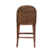 bali & pari Denver Modern Bohemian Walnut Brown Finished Acacia Wood and Seagrass Counter Stool - BSODenver-Wood/Banana Leaf-CS