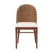 bali & pari Denver Modern Bohemian Walnut Brown Finished Acacia Wood and Seagrass Dining Chair - BSODenver-Wood/Banana Leaf-DC