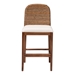 bali & pari Nadim Modern Bohemian Seagrass and Acacia Wood Counter Stool - BSONew York-Wood/Banana-CS