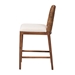 bali & pari Nadim Modern Bohemian Seagrass and Acacia Wood Counter Stool - BSONew York-Wood/Banana-CS