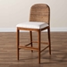 bali & pari Nadim Modern Bohemian Seagrass and Acacia Wood Counter Stool - BSONew York-Wood/Banana-CS