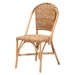 bali & pari Neola Modern Bohemian Natural Rattan Dining Chair - BSO12737-Rattan-DC