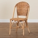 bali & pari Neola Modern Bohemian Natural Rattan Dining Chair - BSO12737-Rattan-DC