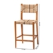 bali & pari Prita Bohemian Paper Loom and Natural Mahogany Wood 2-Piece Bar Stool Set - BSOBC-02-Parekesit-Wood/Brown-BS