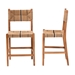 bali & pari Prita Bohemian Paper Loom and Natural Mahogany Wood 2-Piece Counter Stool Set - BSOCC-02-Wood/Brown-CS