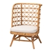 bali & pari Tania Bohemian Light Honey Rattan Accent Chair - BSOTANIA-Light Color Rattan-CC