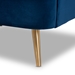 Baxton Studio Emeline Glam and Luxe Navy Blue Velvet Fabric Upholstered Brushed Gold Finished Accent Chair - BSOTSF-66161-Navy/Gold-CC