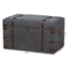 Baxton Studio Palma Modern and Contemporary Transitional Grey Fabric Upholstered Storage Trunk Ottoman - BSOJY20A10L-Grey-Trunk Otto