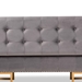 Baxton Studio Ellery Luxe and Glam Grey Velvet Fabric Upholstered and Gold Finished Metal Storage Ottoman - BSOWS-14115-Grey Velvet/Gold-Otto