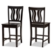 Baxton Studio Nicolette Modern and Contemporary Two-Tone Dark Brown and Walnut Brown Finished Wood 5-Piece Dining Set