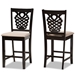 Baxton Studio Nicolette Modern and Contemporary Dark Brown Finished Wood 5-Piece Dining Set