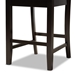 Baxton Studio Gervais Modern and Contemporary Transitional Sand Fabric Upholstered and Dark Brown Finished Wood 2-Piece Counter Stool Set - BSORH339P-Sand/Dark Brown-PC