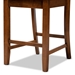 Baxton Studio Caron Modern and Contemporary Transitional Walnut Brown Finished Wood 2-Piece Counter Stool Set - BSORH317P-Walnut Wood Flat Seat-PC