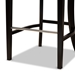 Baxton Studio Aldon Modern and Contemporary Grey Fabric Upholstered and Dark Brown Finished Wood 2-Piece Bar Stool Set - BSOBBT5407B-Grey/Wenge-BS