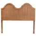 Baxton Studio Tobin Vintage Classic and Traditional Ash Walnut Finished Wood Queen Size Arched Headboard - BSOMG9738-Ash Walnut-HB-Queen
