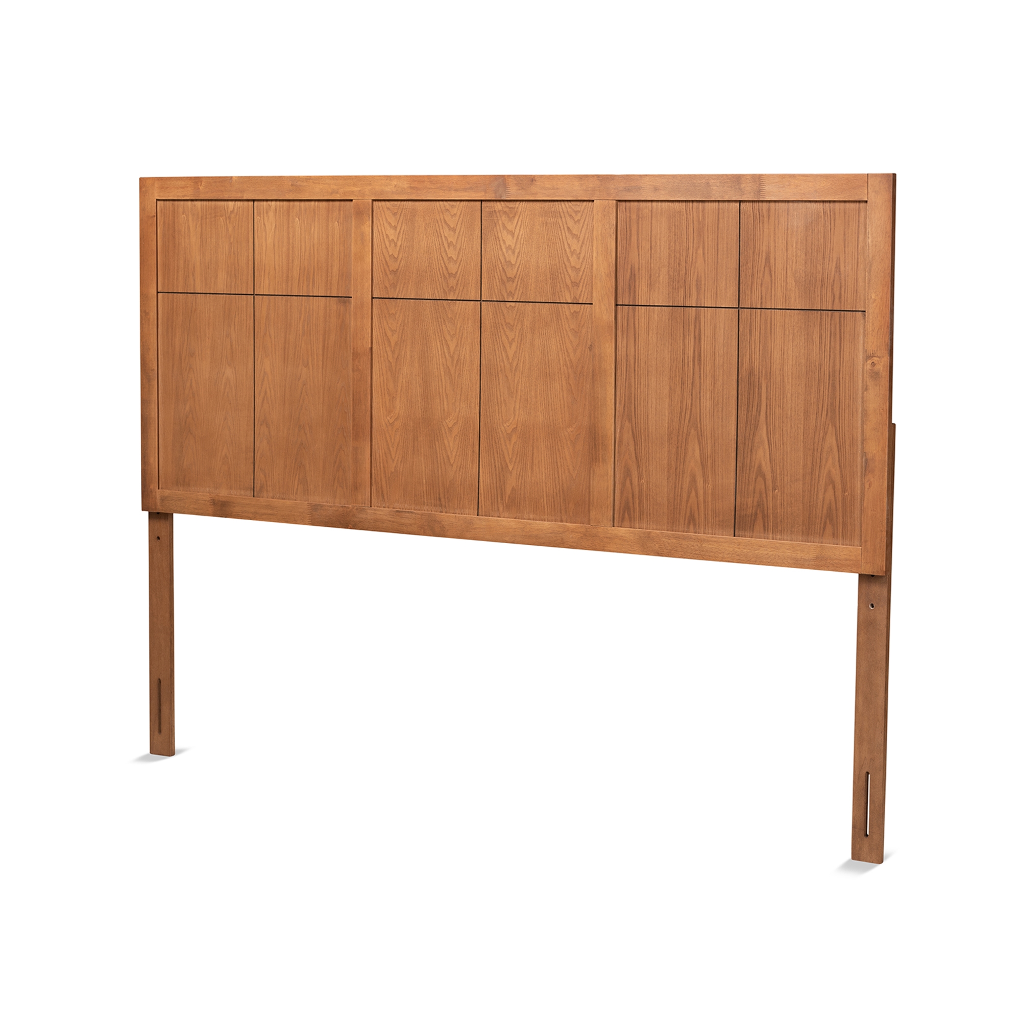 Baxton Studio Monroe Modern Transitional and Rustic Ash Walnut Finished Wood King Size Headboard